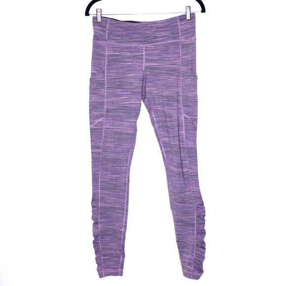 LULULEMON Speed Tight IV Space Dye Camo Violet Black Grape Active Women's 8 - Picture 1 of 9